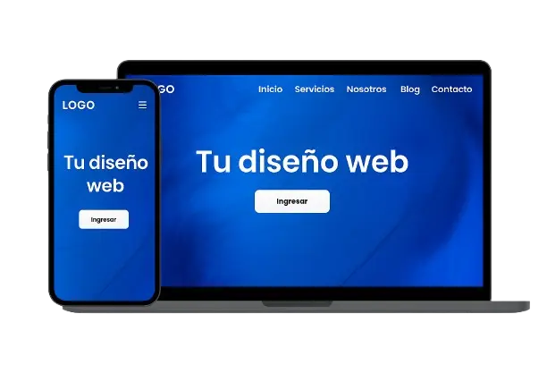 Mockup de diseño web profesional y responsive creado por Digital Next Grow, mostrando vista en laptop y móvil.
