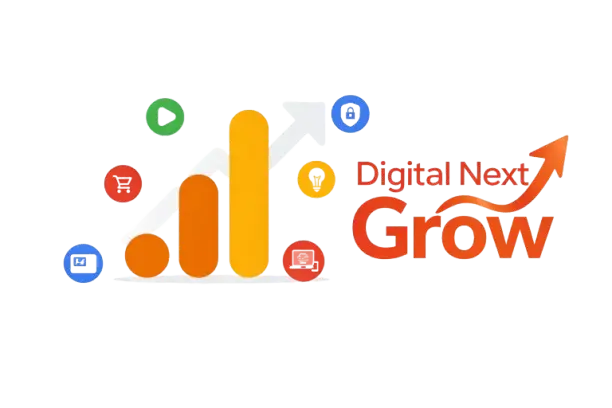 web mostrando crecimiento de datos y rendimiento digital con la marca Digital Next Grow