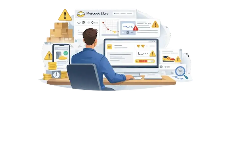 Problemas que frenan el posicionamiento en Mercado Libre: visitas sin ventas, títulos flojos, mala categorización y caída de reputación